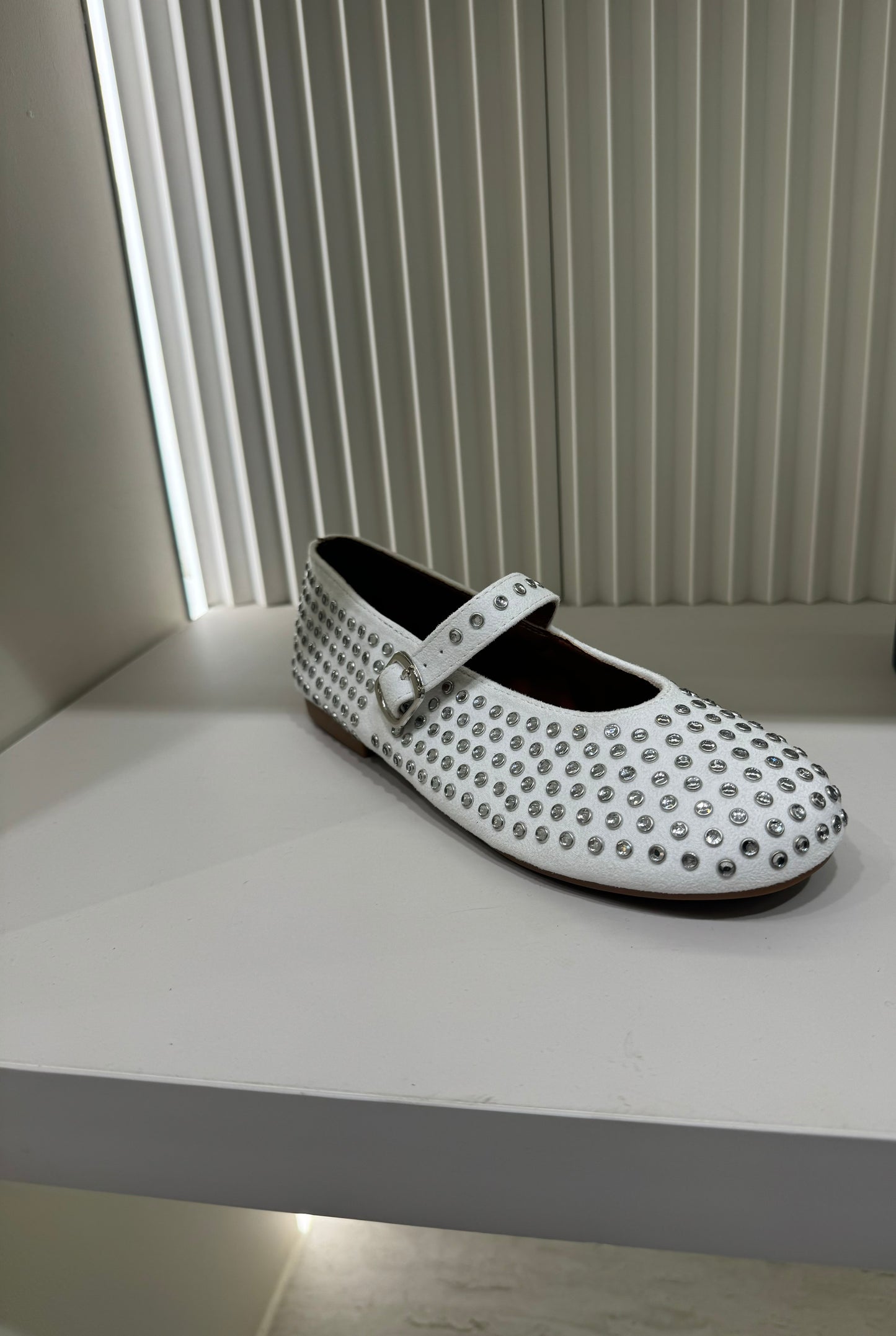 BALLERINES À SEQUINS blanc