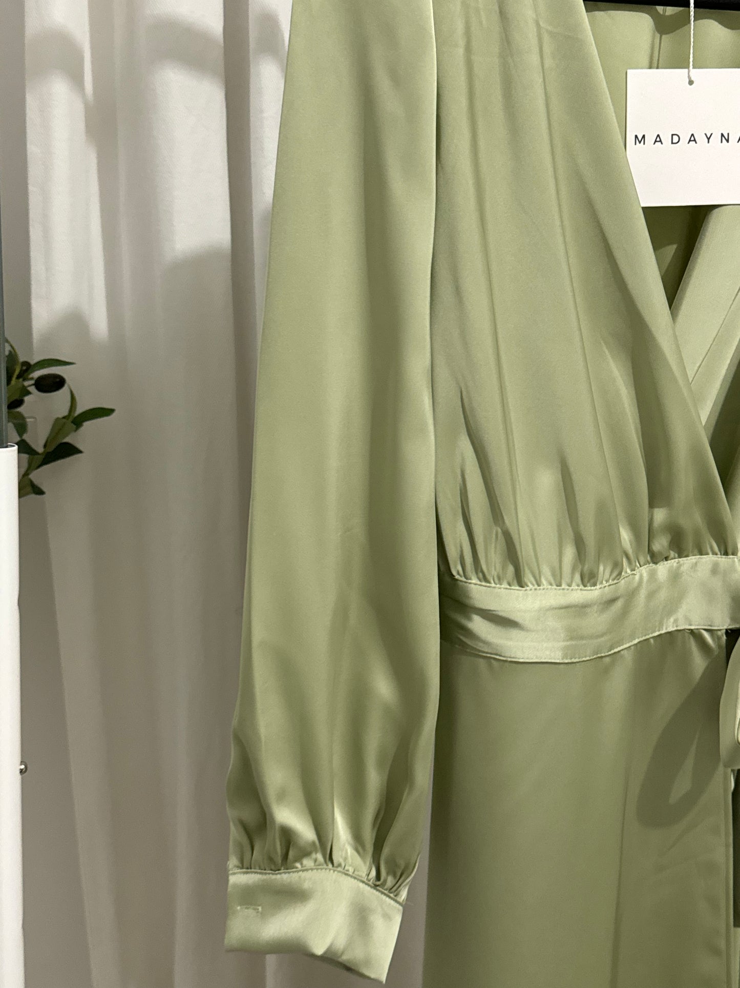 ROBE CACHE CŒUR vert pistache