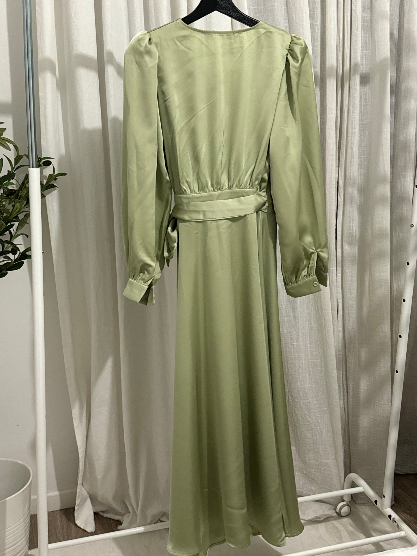 ROBE CACHE CŒUR vert pistache