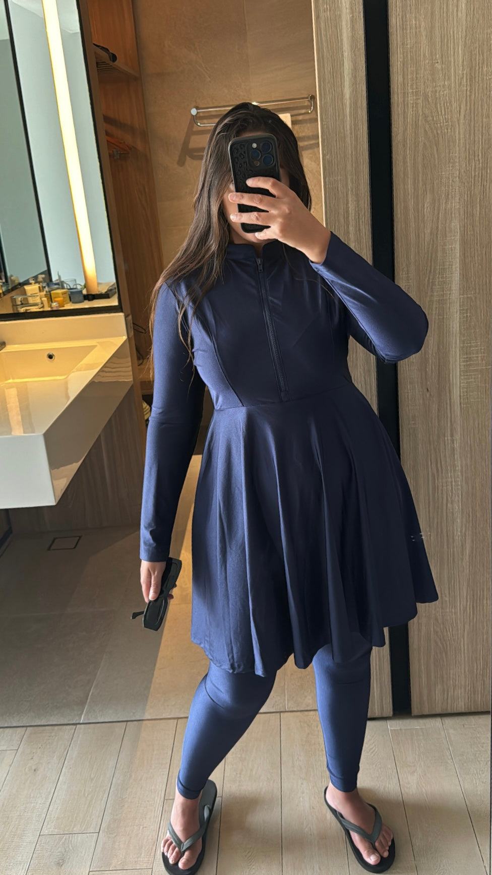BURKINI À ZIP bleu marine - QUALITÉ PREMIUM
