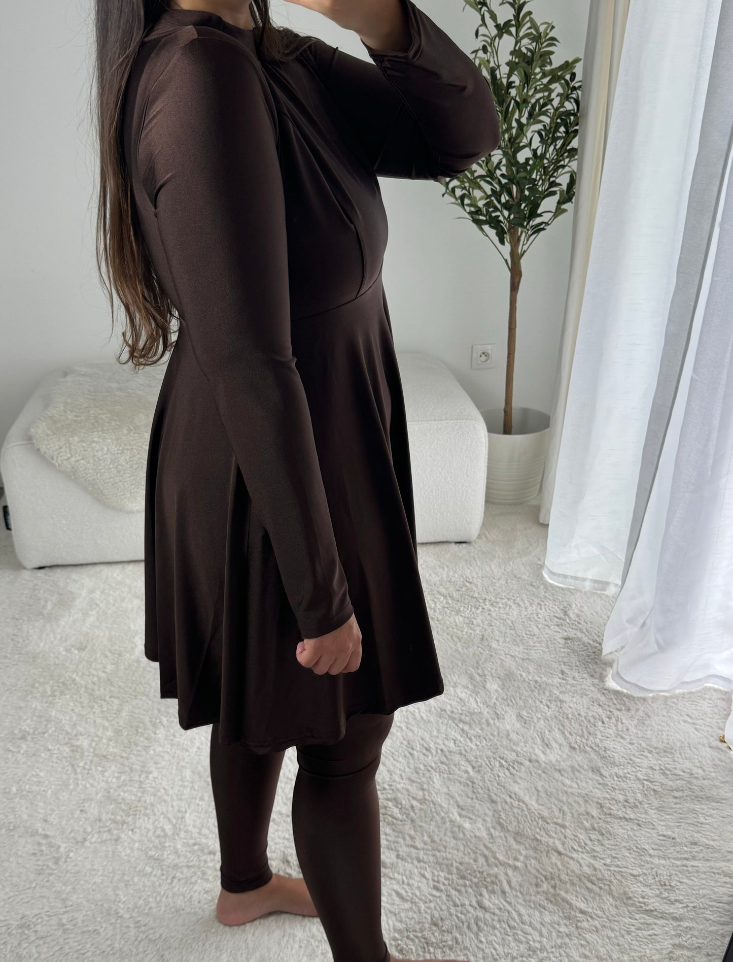 BURKINI MINIMALIST marron - QUALITÉ PREMIUM