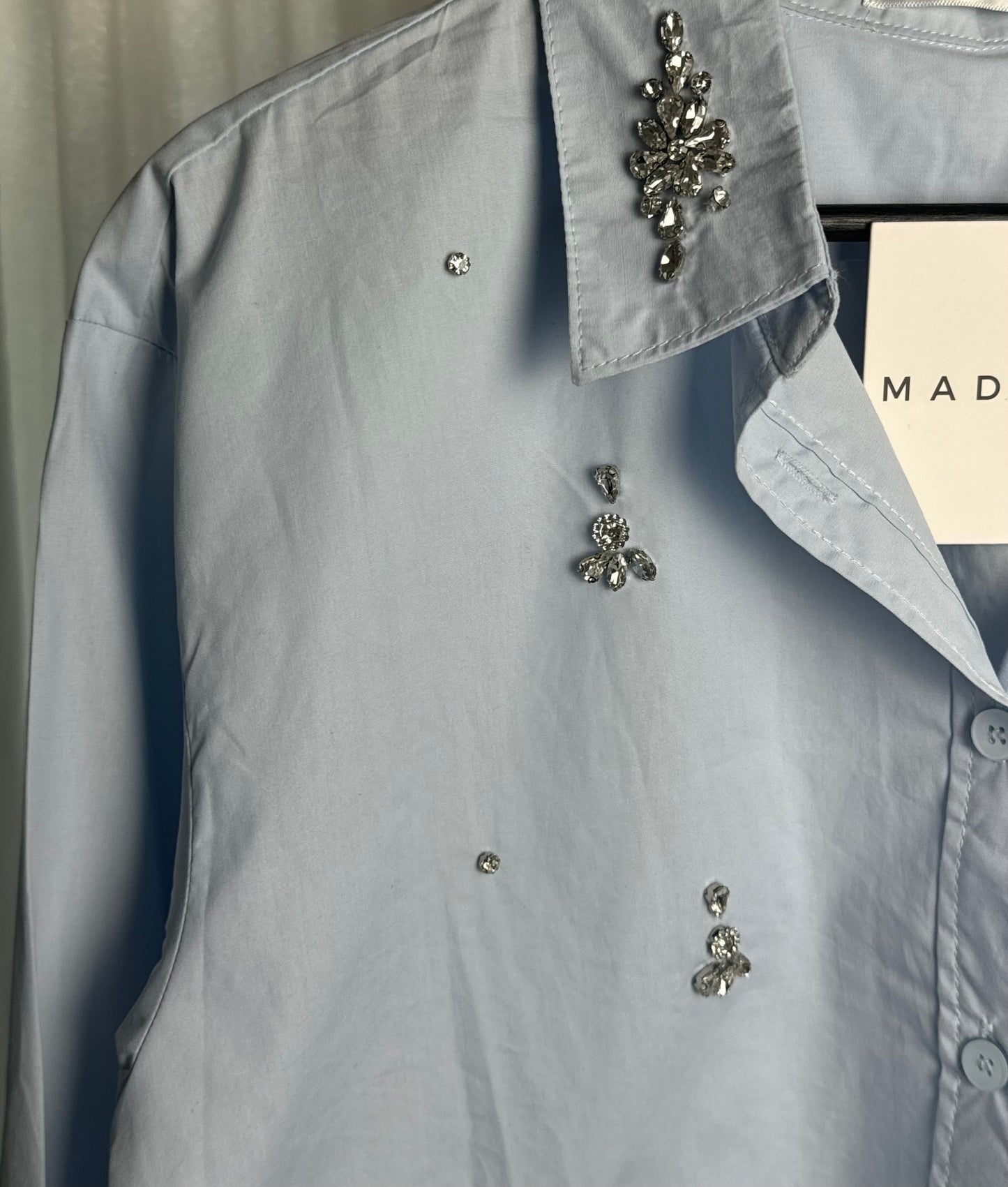 CHEMISE À SEQUINS 100% COTON