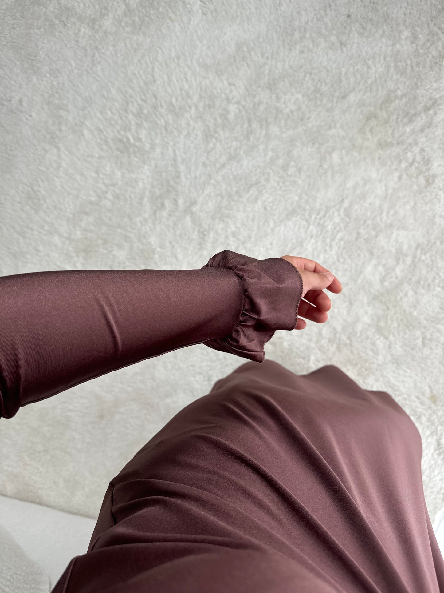 BURKINI À MANCHES VOLANTÉES marron glacé - QUALITÉ PREMIUM