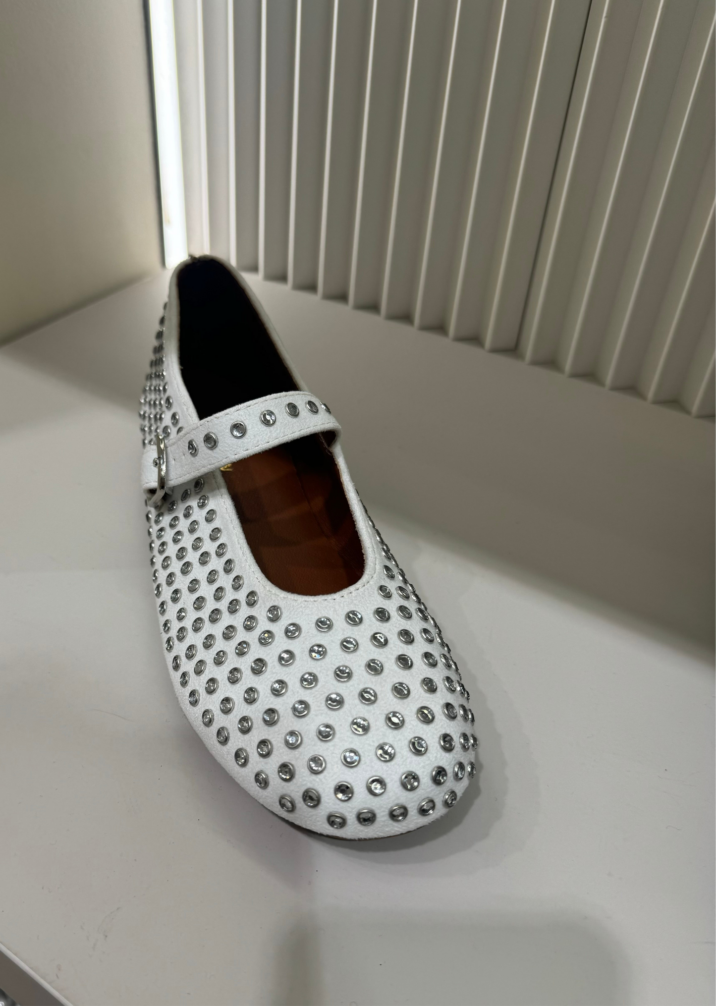 BALLERINES À SEQUINS blanc
