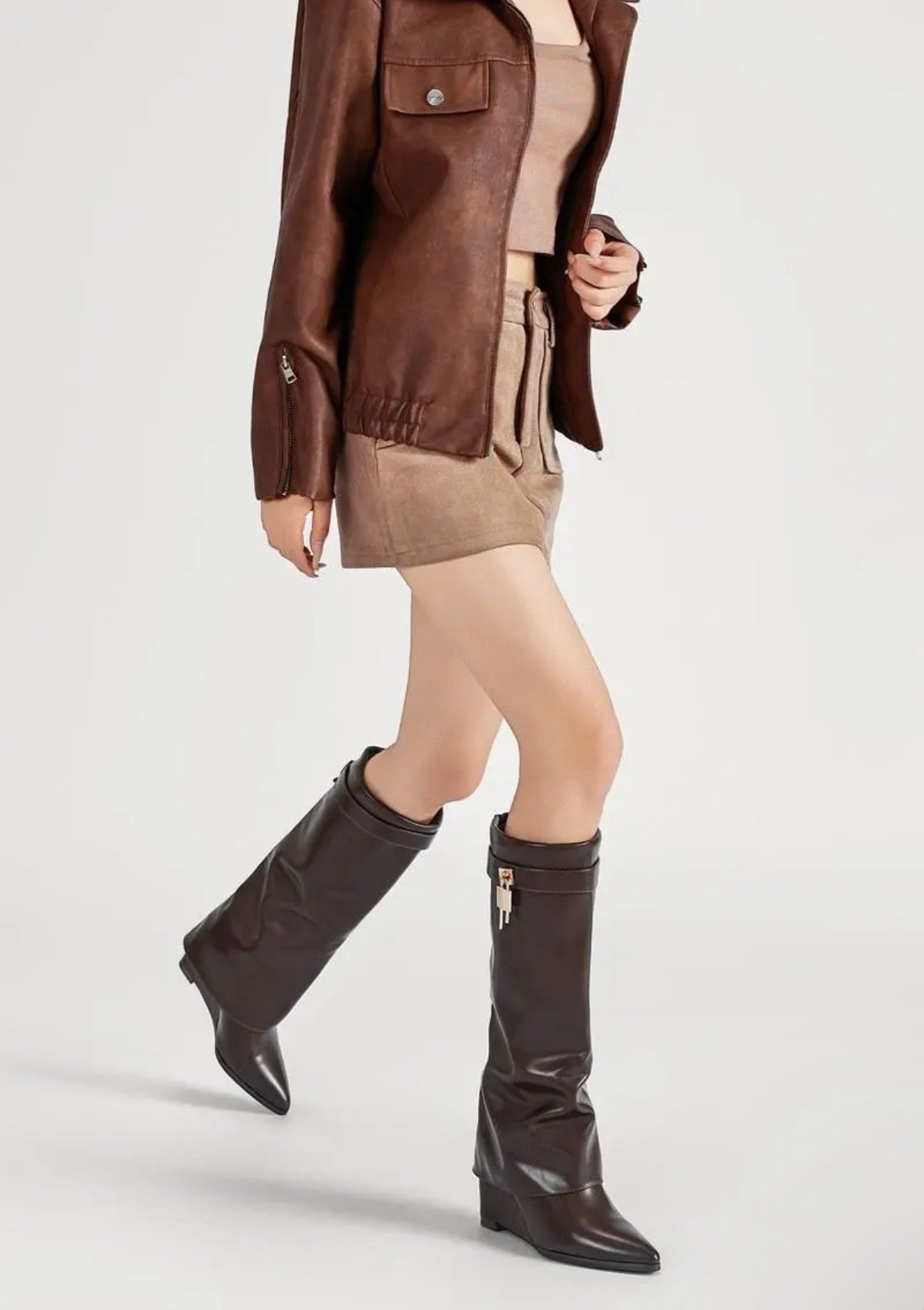 BOTTES GUÊTRES marron