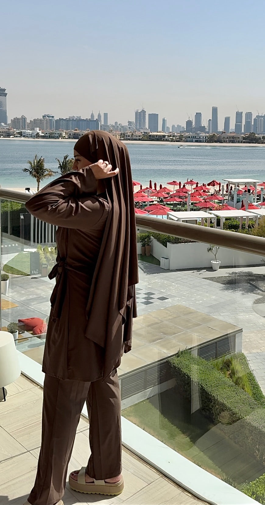 BURKINI PALAZZO - marron - QUALITÉ PREMIUM