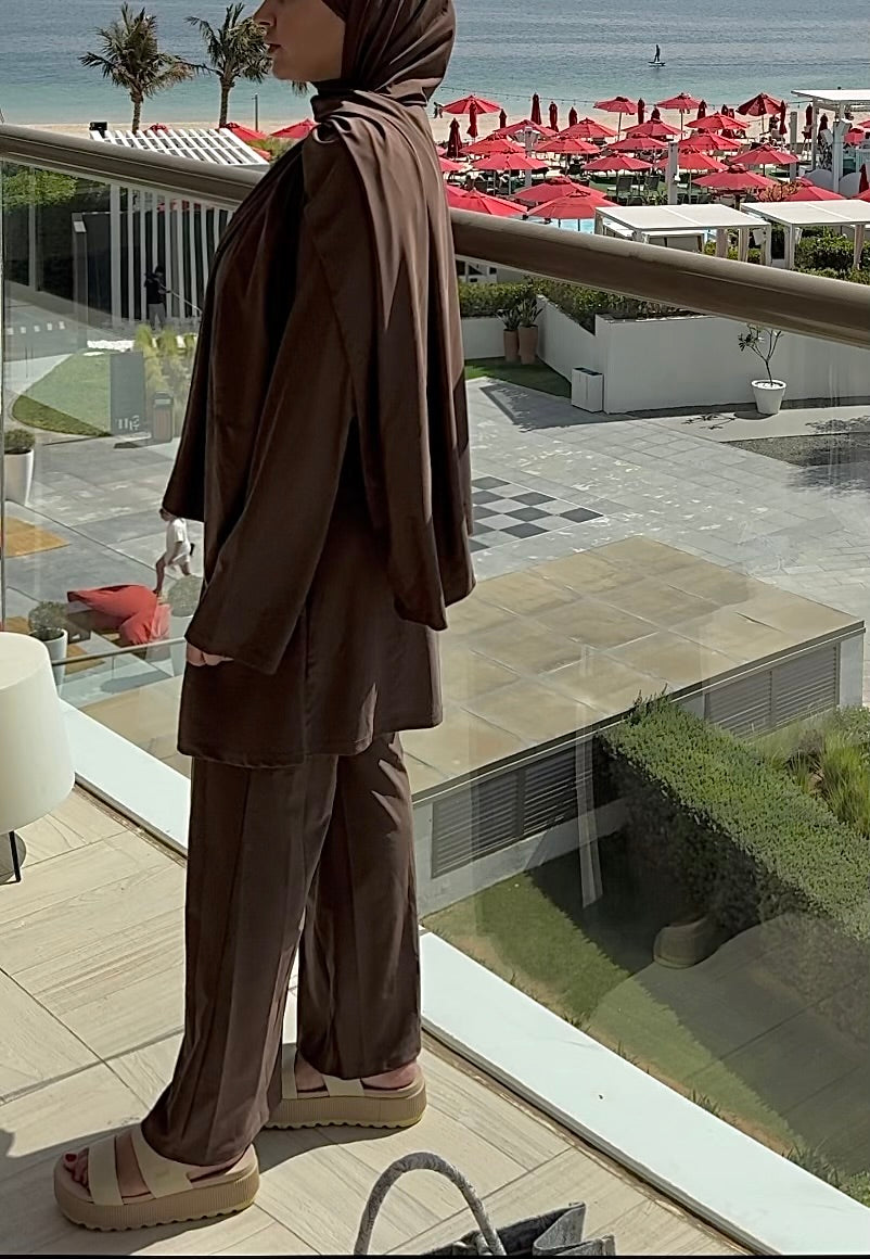 BURKINI PALAZZO - marron - QUALITÉ PREMIUM