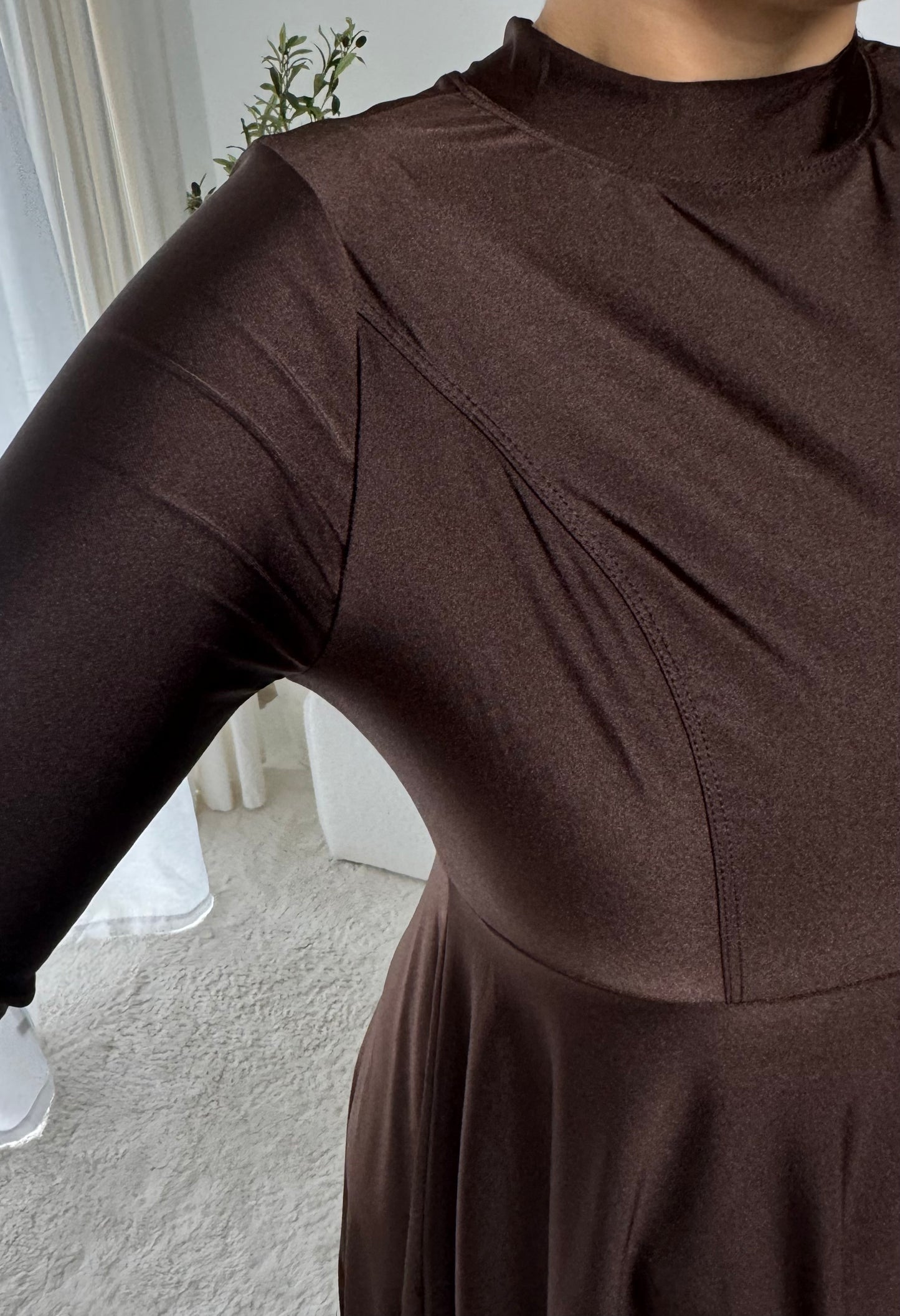 BURKINI MINIMALIST marron - QUALITÉ PREMIUM