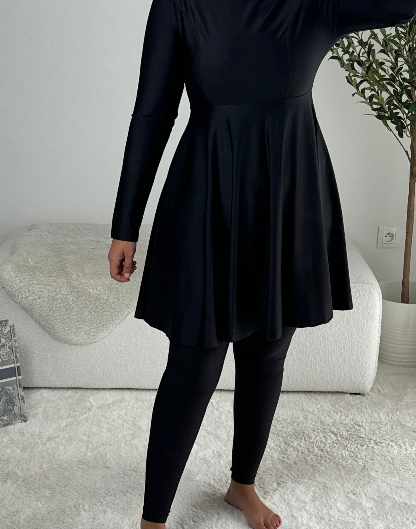 BURKINI MINIMALIST noir - QUALITÉ PREMIUM