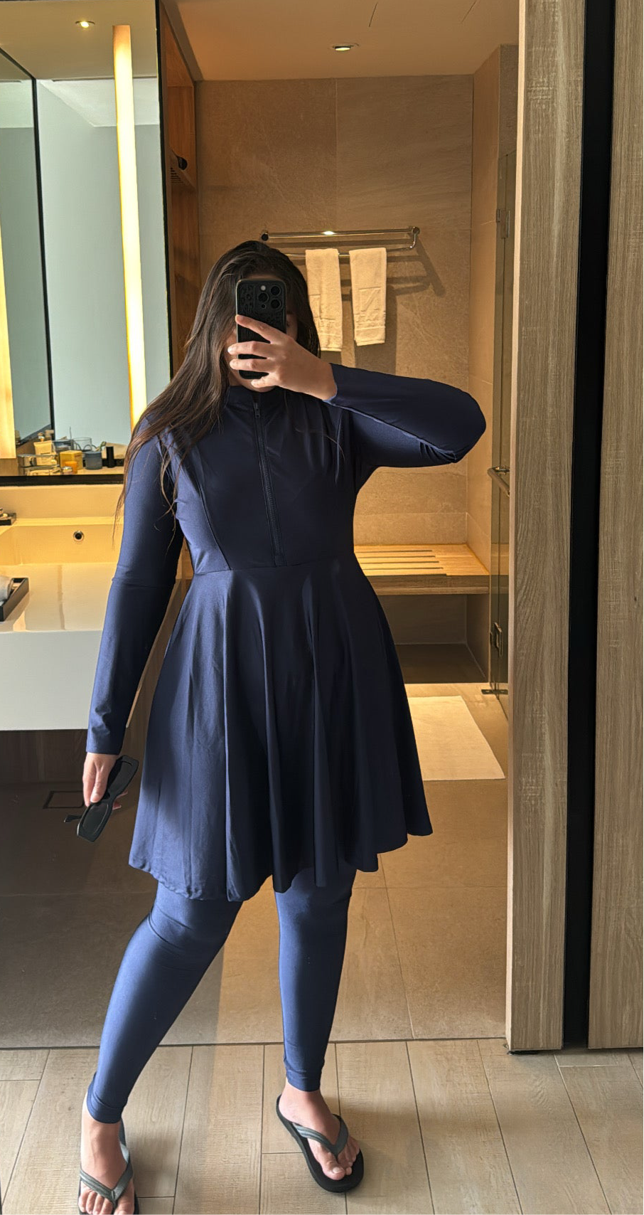 BURKINI À ZIP bleu marine - QUALITÉ PREMIUM