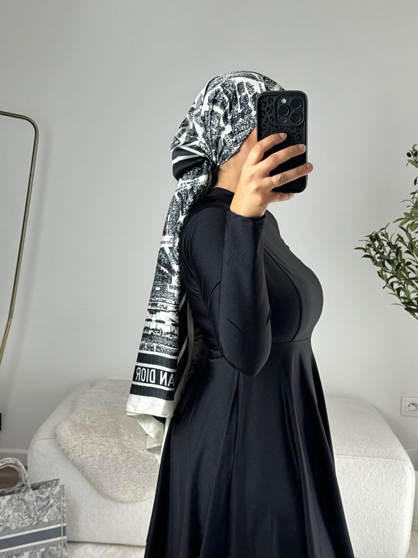 BURKINI MINIMALIST noir - QUALITÉ PREMIUM