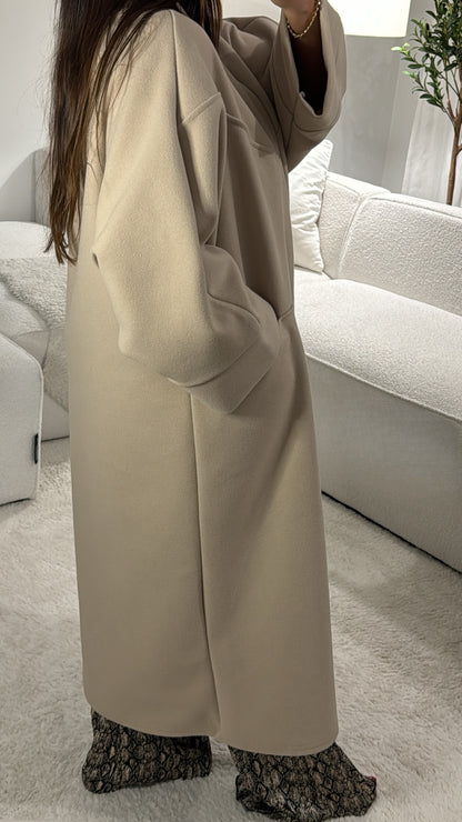 Manteau long oversize [ beige ]