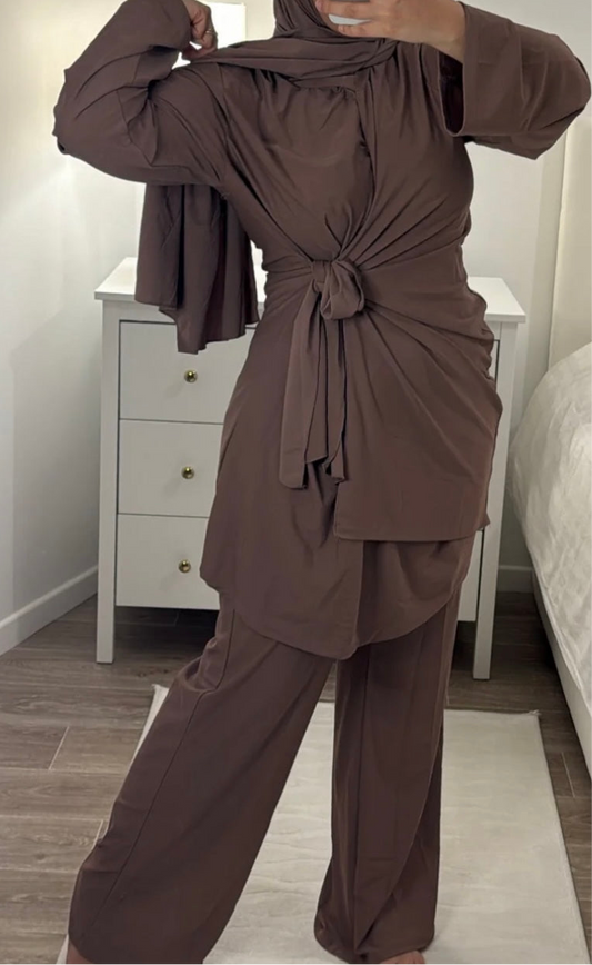 BURKINI PALAZZO - marron - QUALITÉ PREMIUM