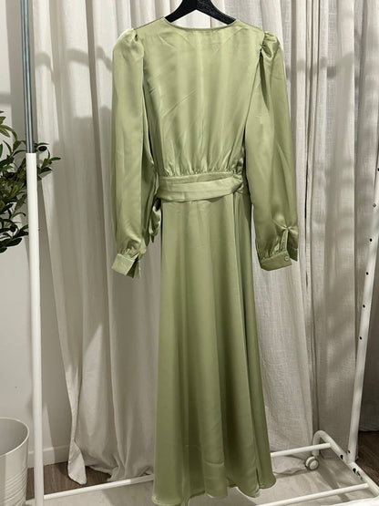ROBE CACHE CŒUR vert pistache