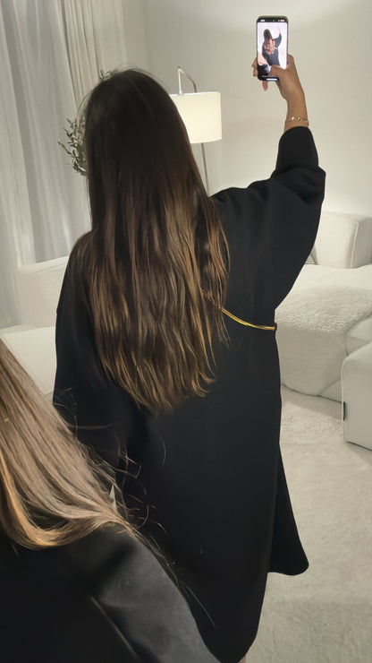 Manteau long oversize [ noir ]