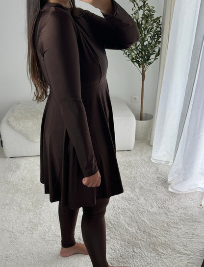 BURKINI MINIMALIST marron - QUALITÉ PREMIUM