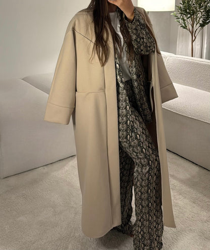 Manteau long oversize [ beige ]