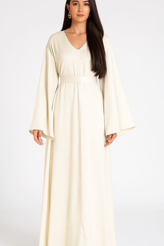 ROBE ELAYNA blanc cassé
