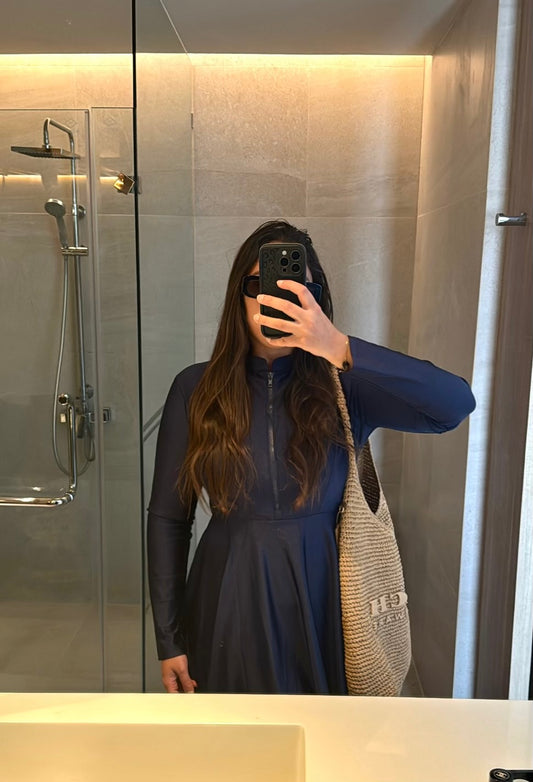 BURKINI À ZIP bleu marine - QUALITÉ PREMIUM