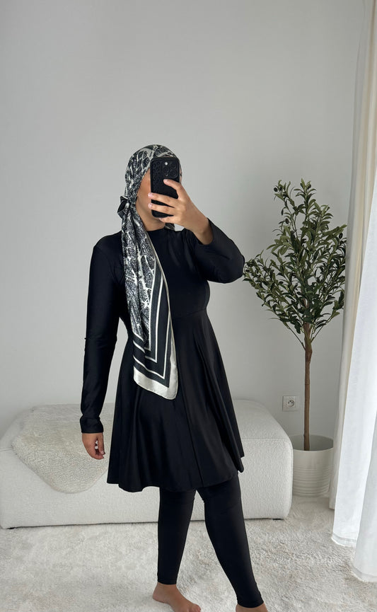 BURKINI MINIMALIST noir - QUALITÉ PREMIUM