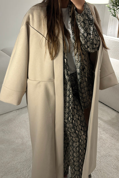 Manteau long oversize [ beige ]