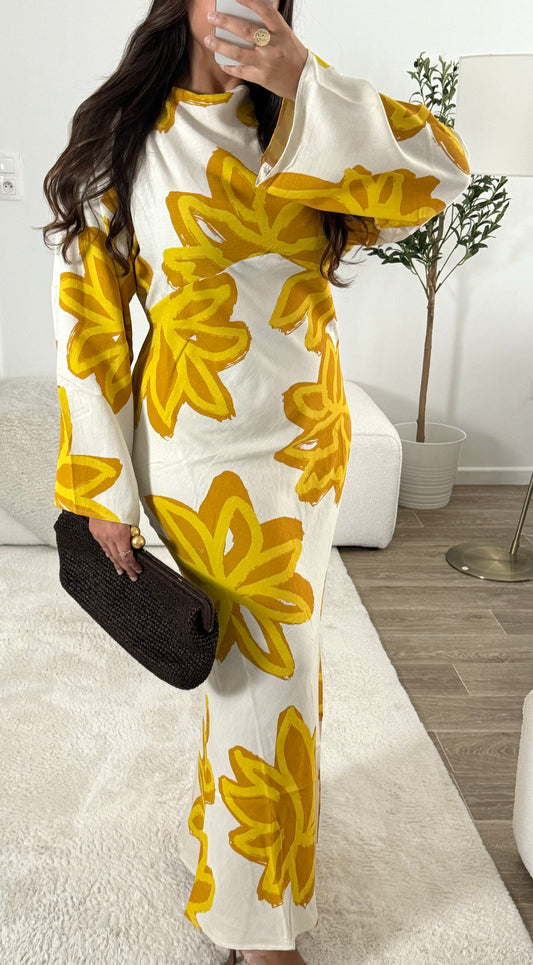 ROBE BRUSHFLOWER jaune