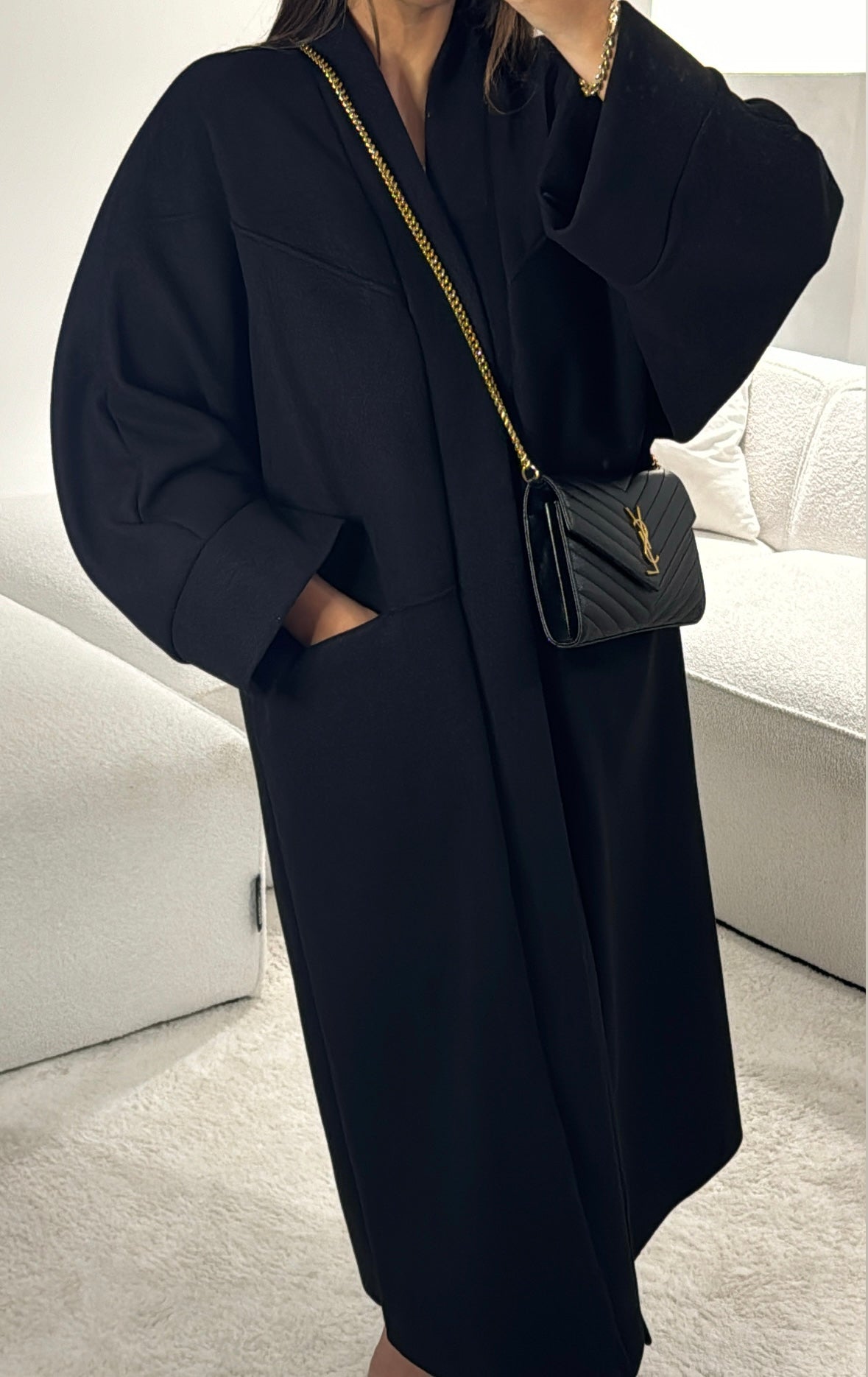 Manteau long oversize [ noir ]